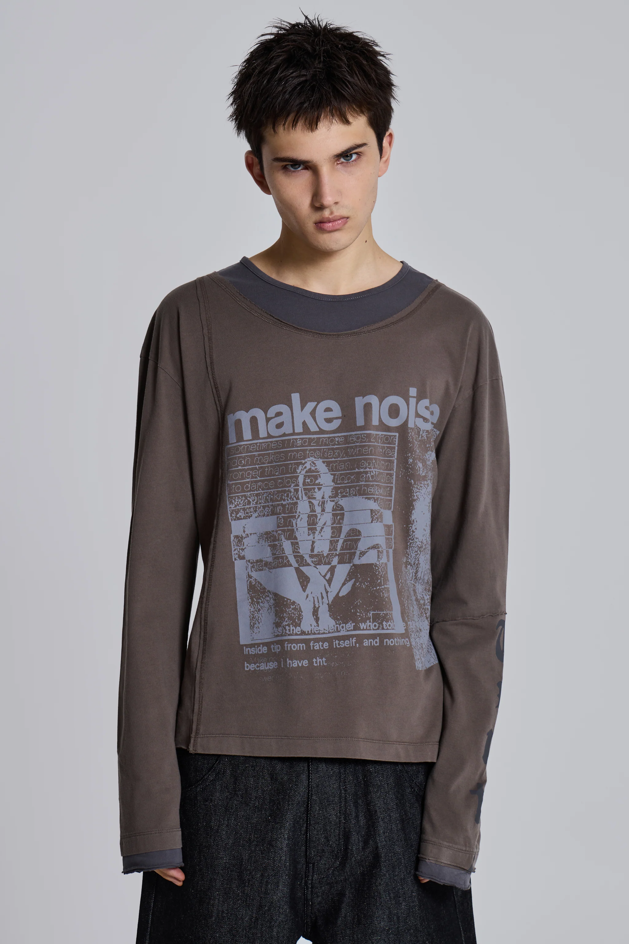 Noise Double Layer Long Sleeve Top - Image 5