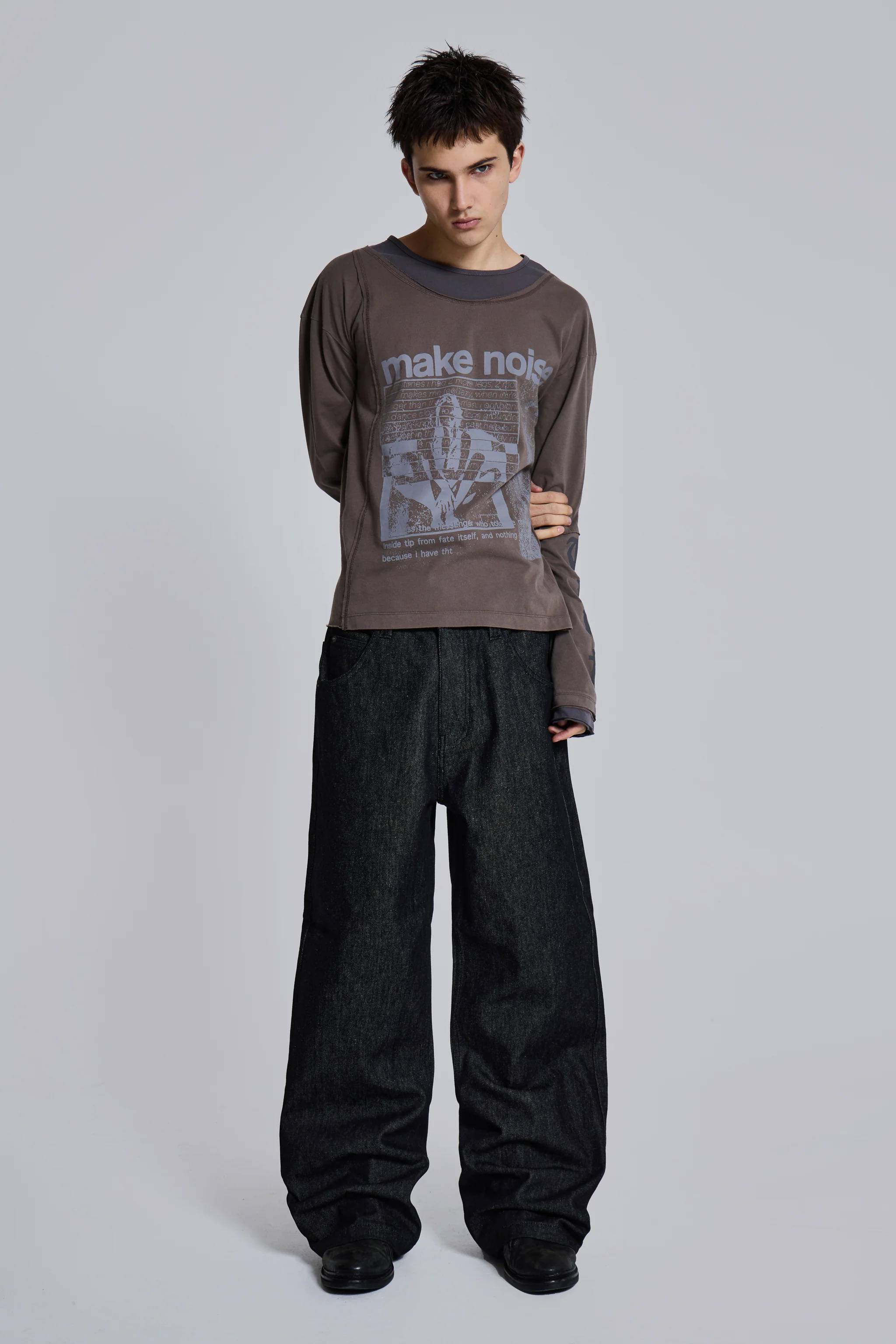 Noise Double Layer Long Sleeve Top - Image 7