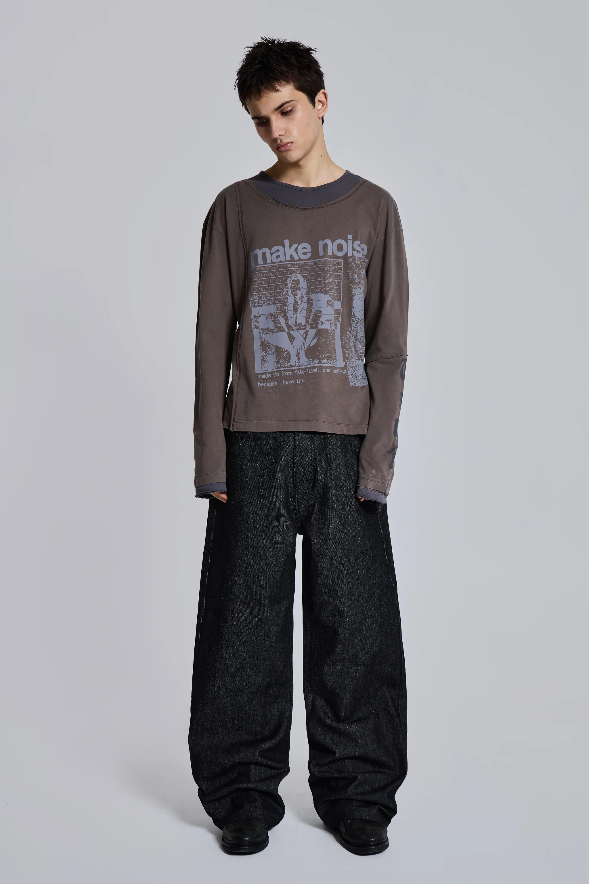 Noise Double Layer Long Sleeve Top - Image 9
