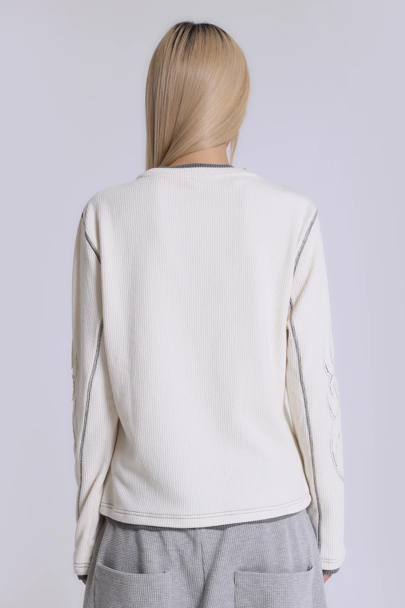 Off White Tattoo Applique Tee - Image 3