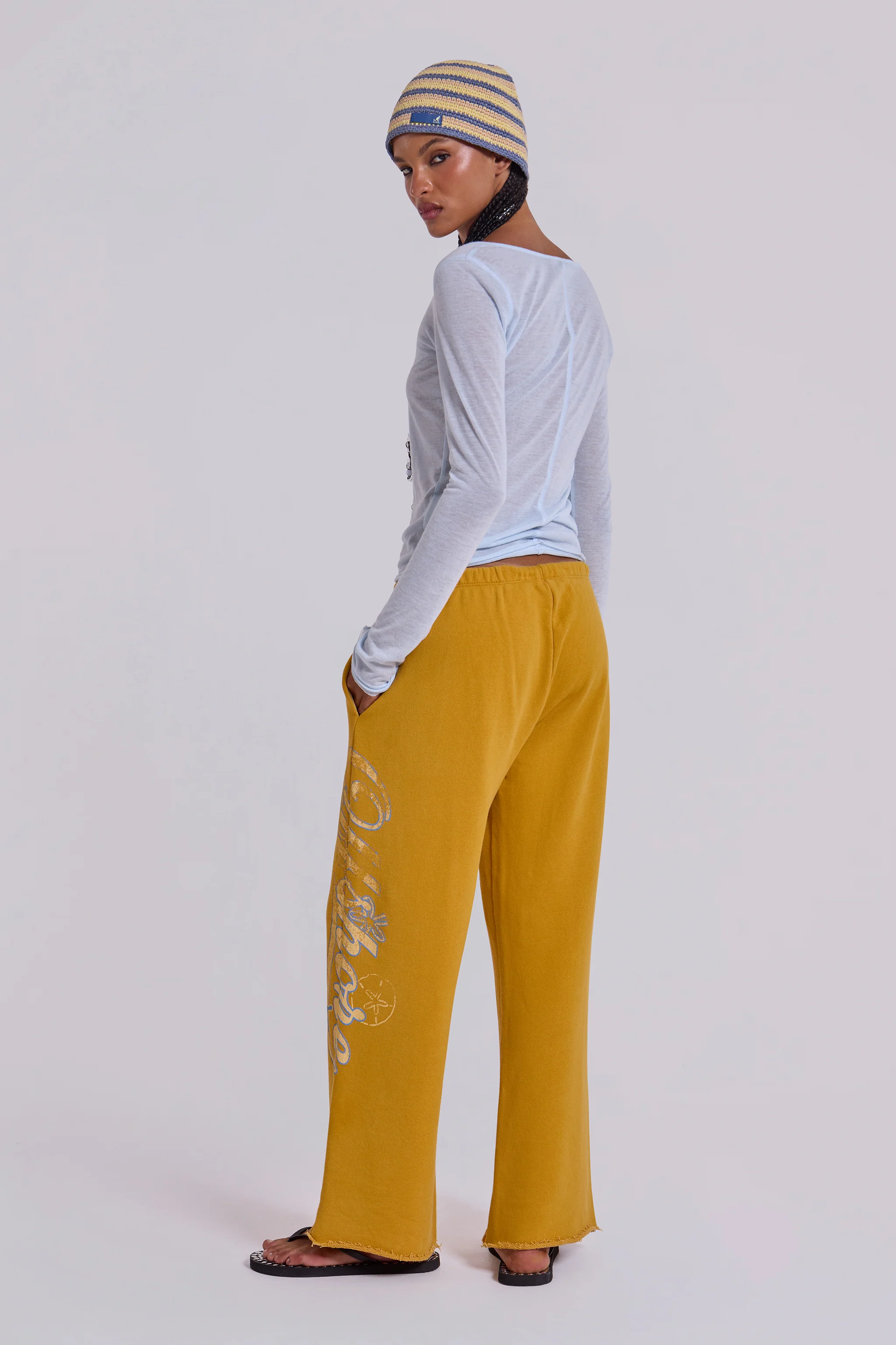 Offshore Cropped Joggers in Saffron - Image 7