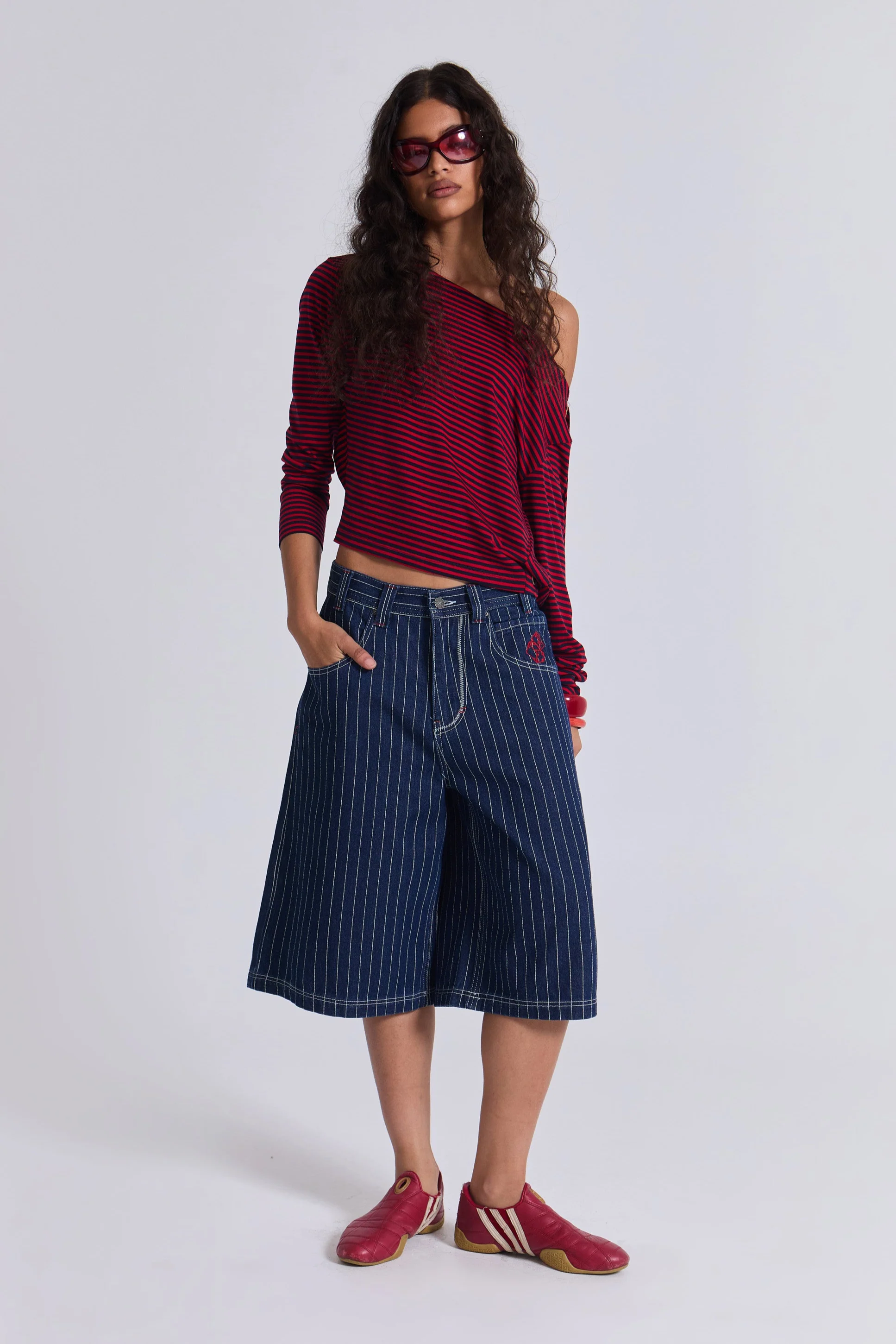 Ollie Pinstripe Jorts