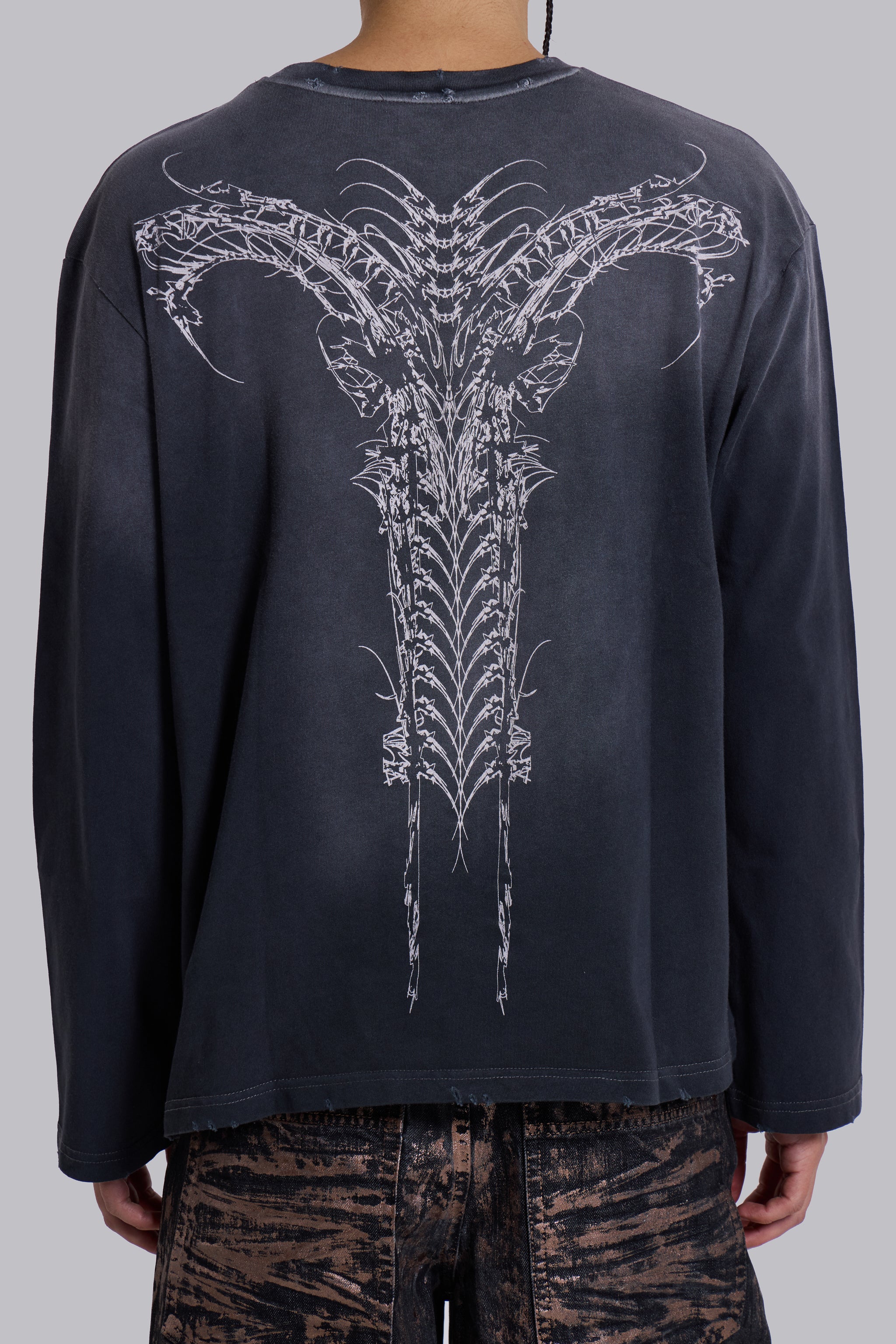 Opaque Navy LS Top - Image 4