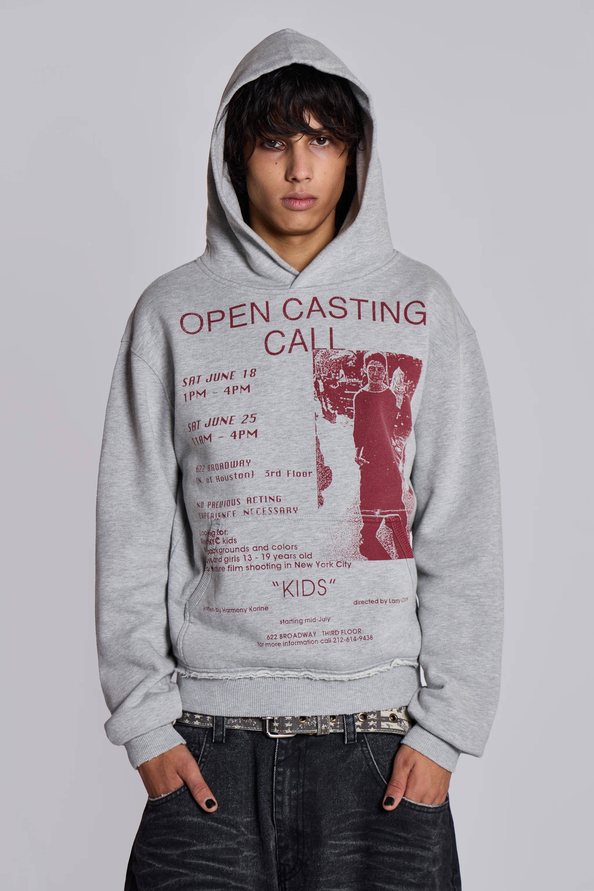 Open Casting Grey Marl Hoodie - Image 8