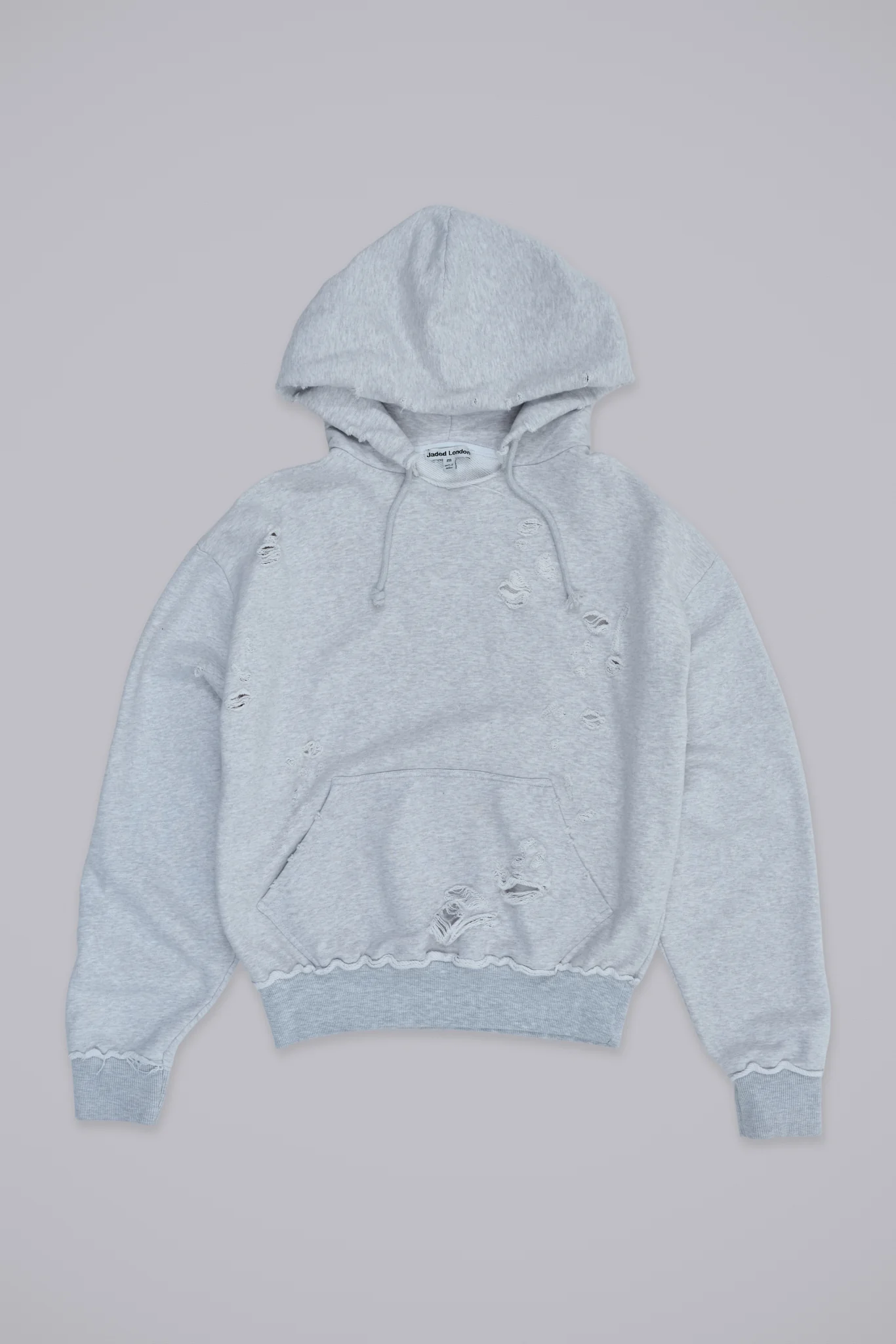 Pullover Bitten Hoodie in Grey Marl
