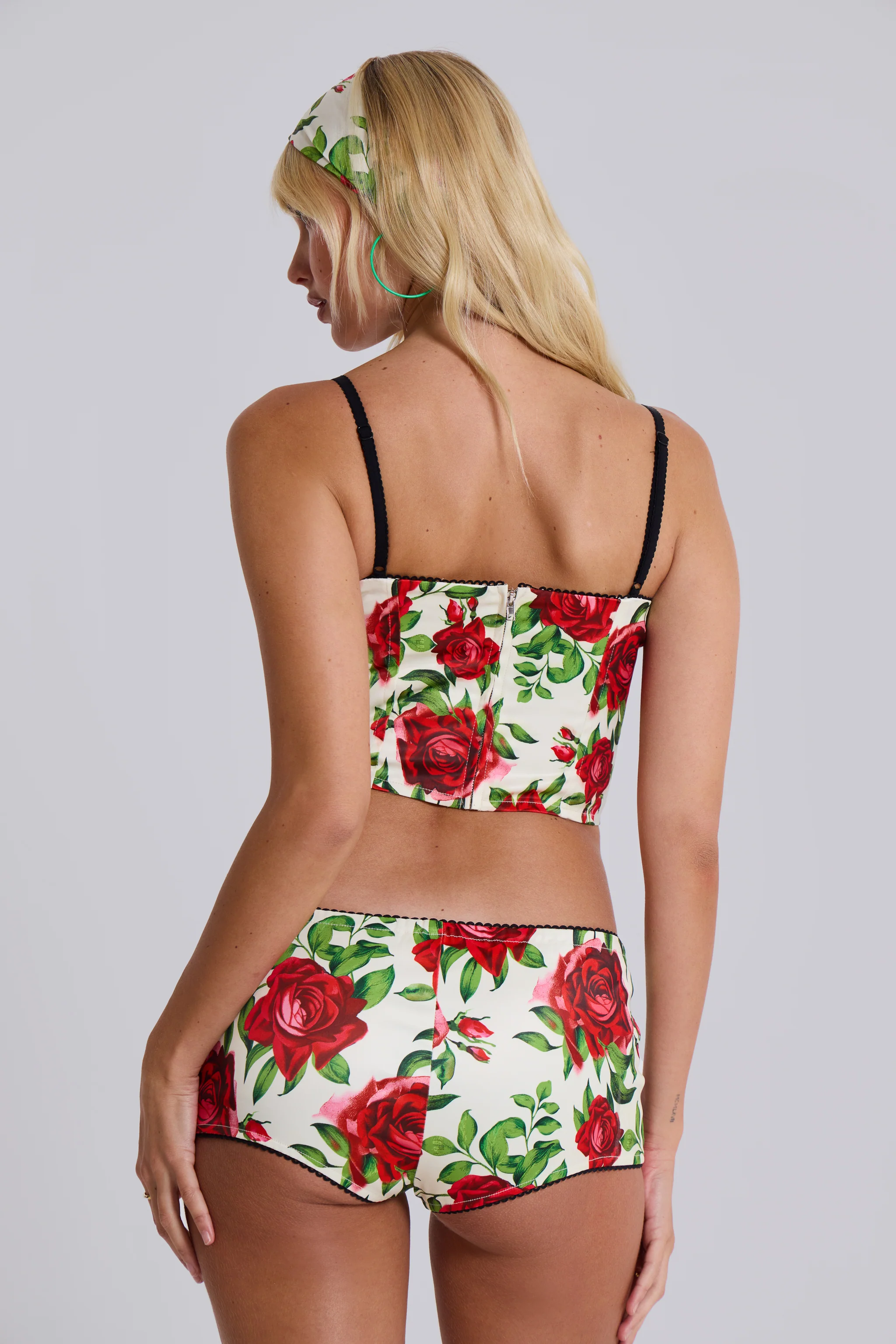 Scarlet Satin Mini Shorts - Image 11