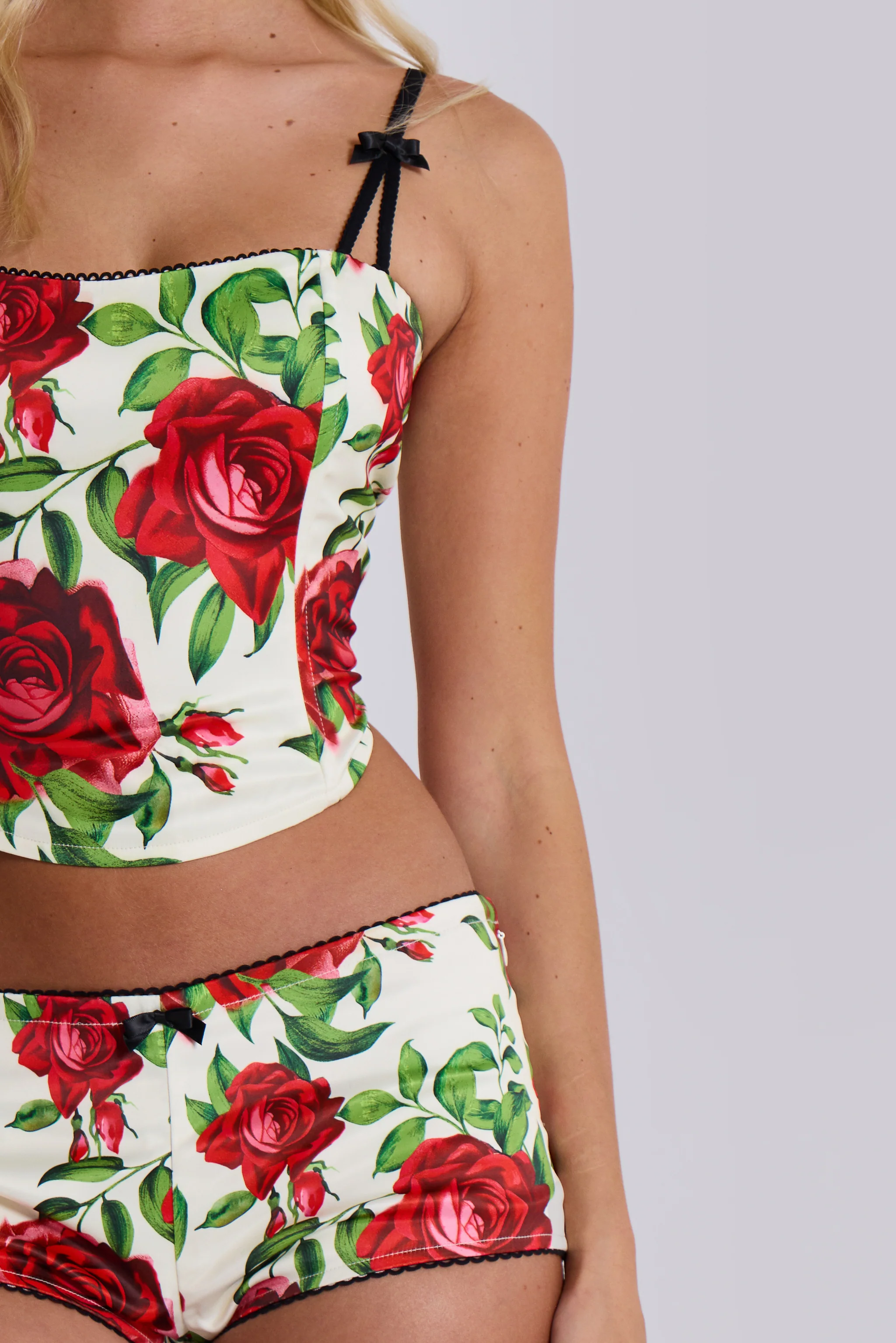 Scarlet Satin Mini Shorts - Image 6