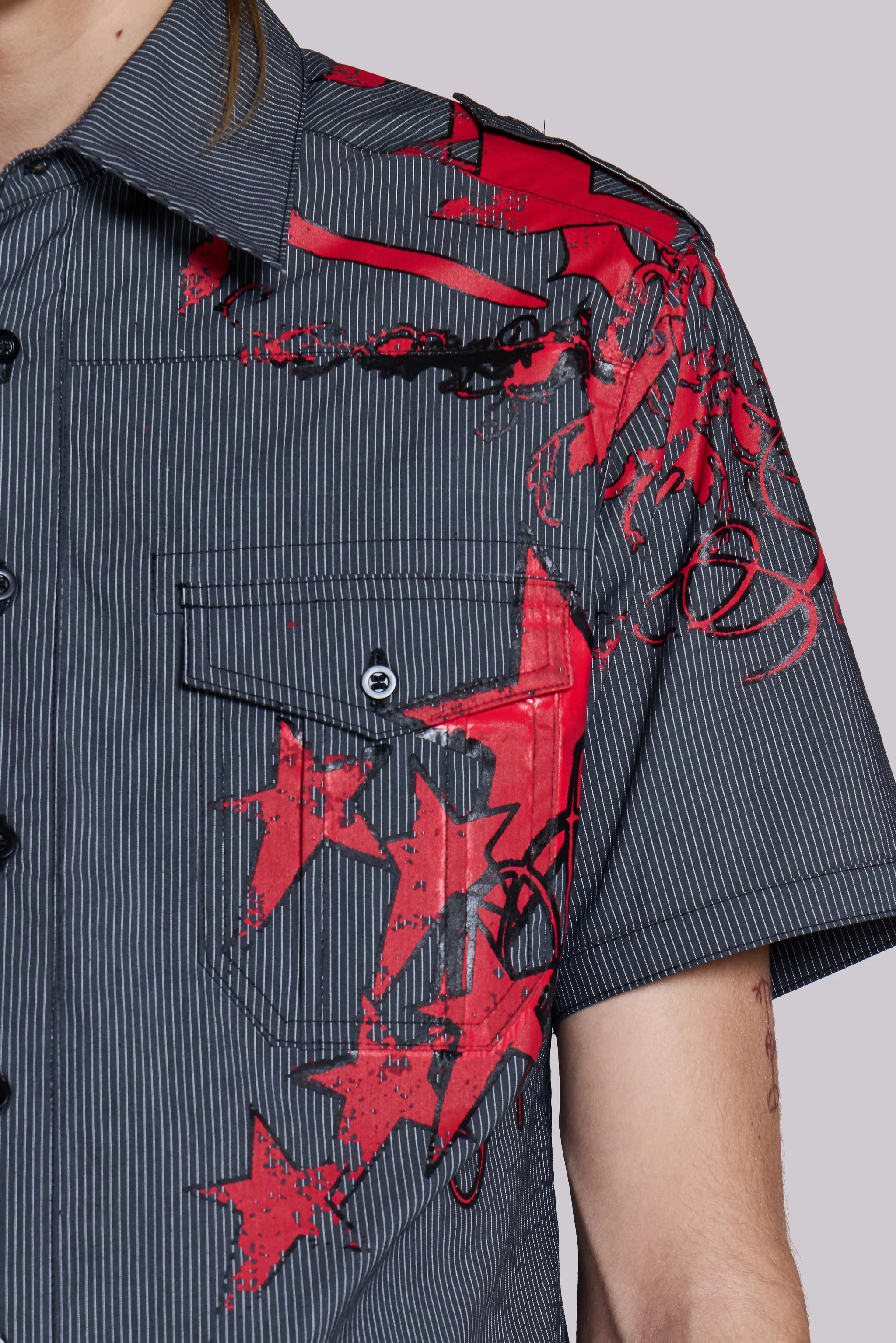 Script Pinstripe Shirt - Image 5