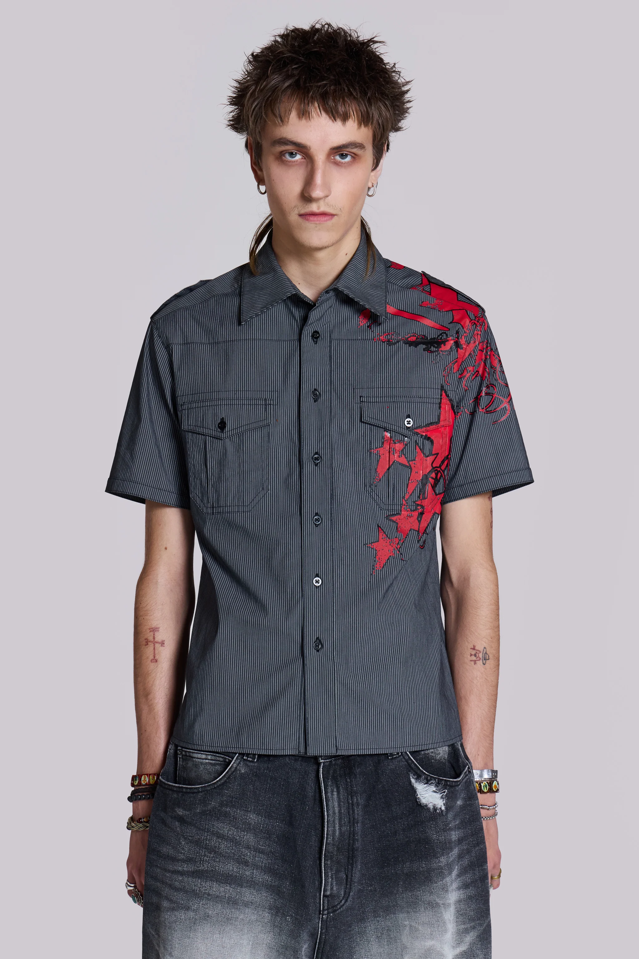 Script Pinstripe Shirt - Image 6