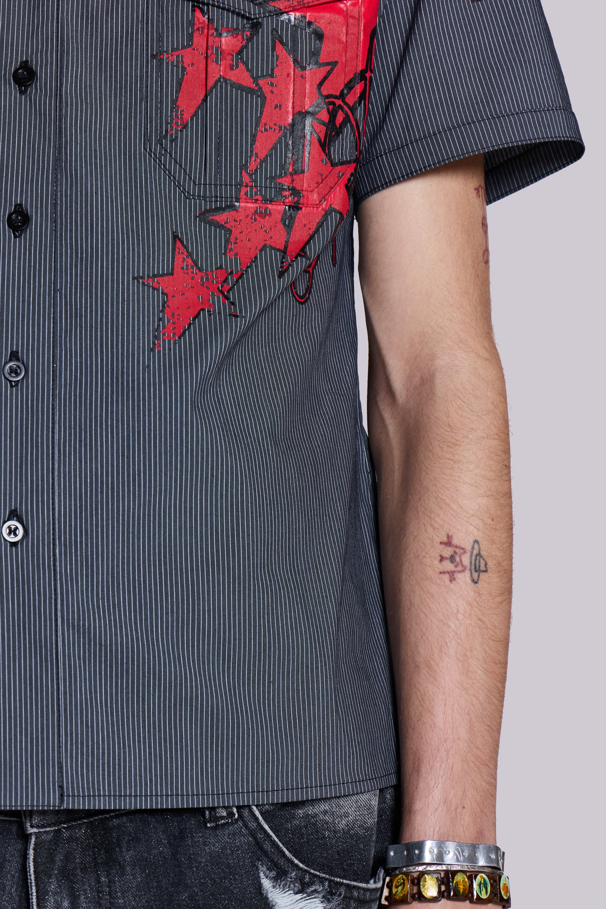 Script Pinstripe Shirt - Image 8
