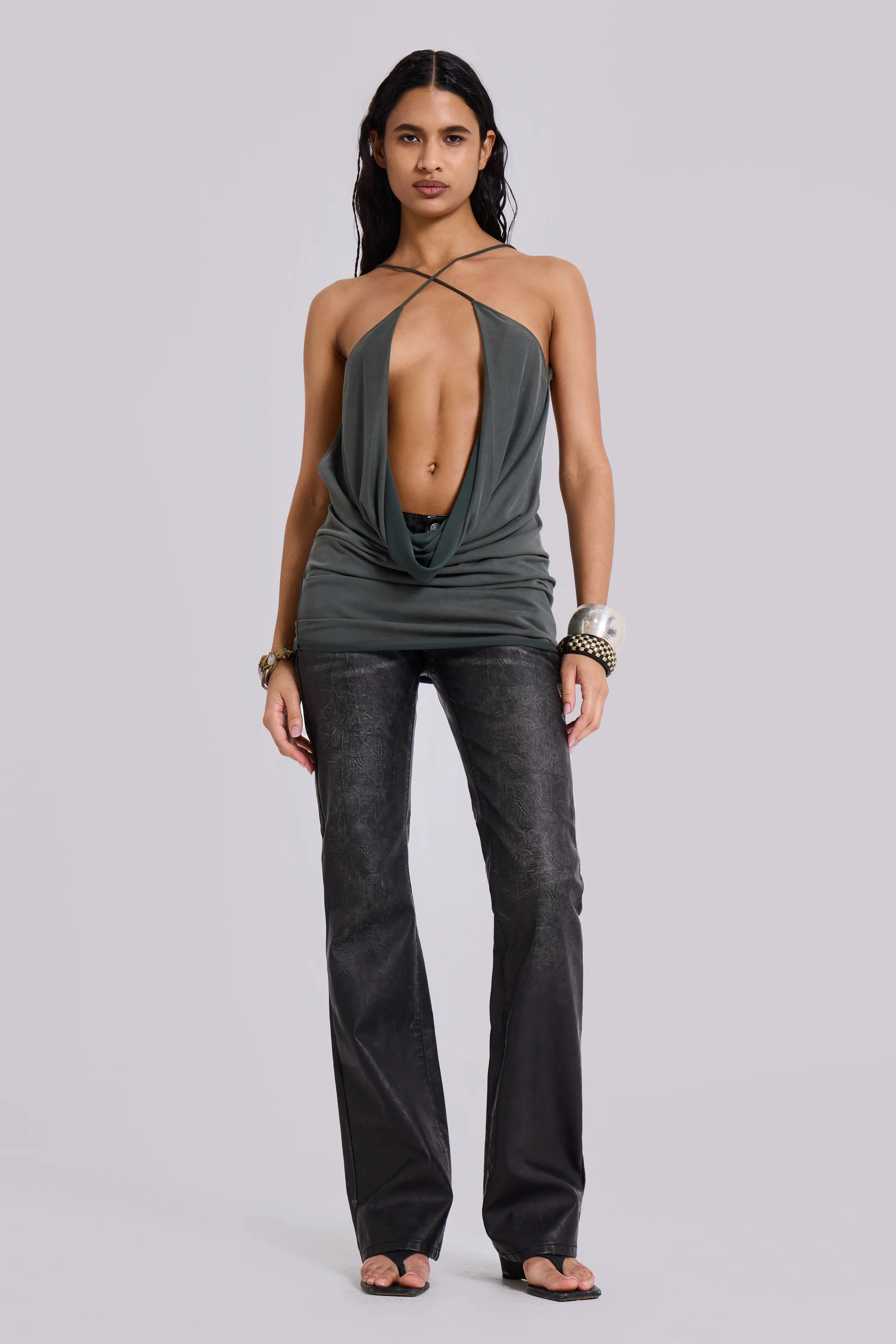 Selma Backless Draped Mini Dress - Image 4