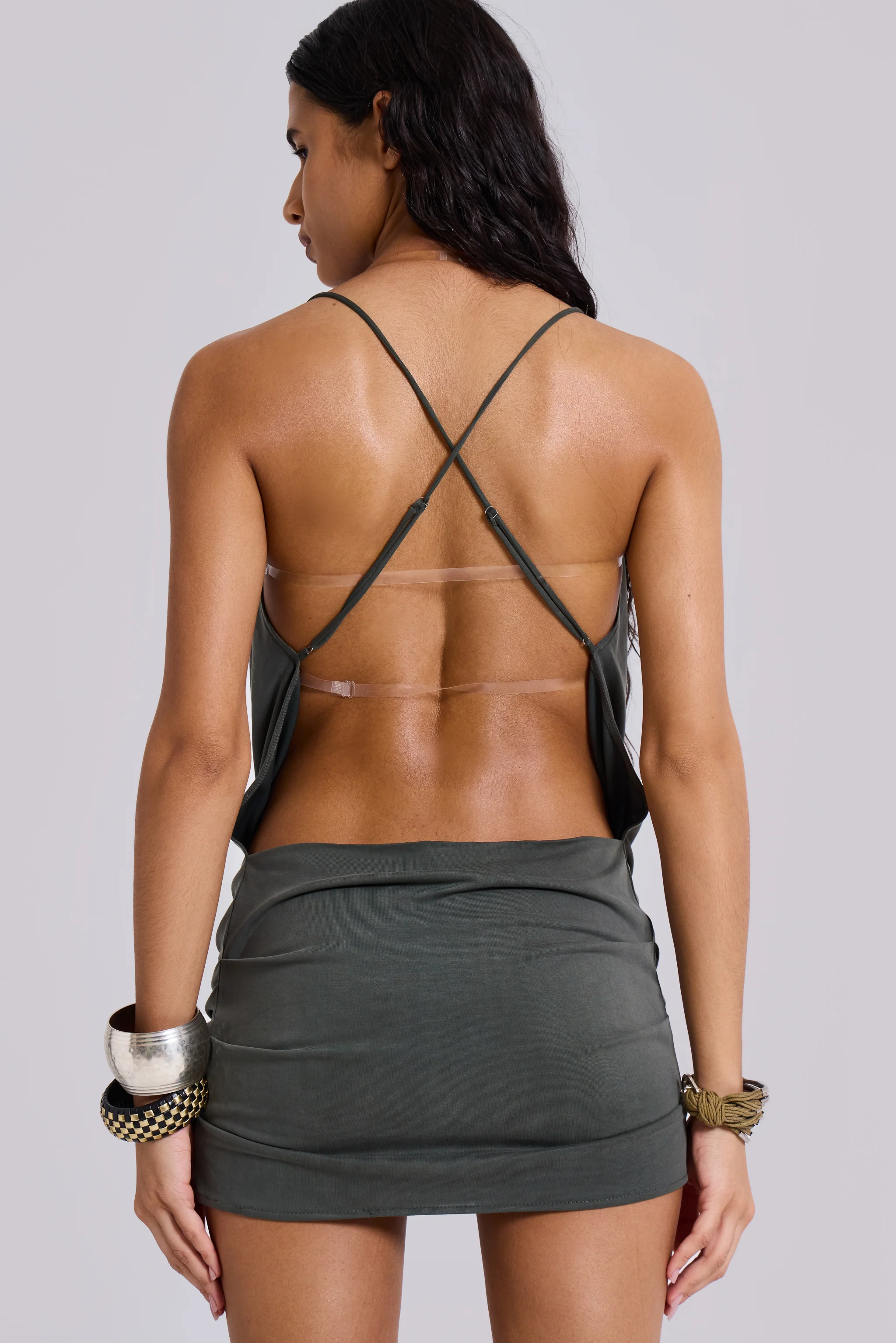 Selma Backless Draped Mini Dress - Image 9