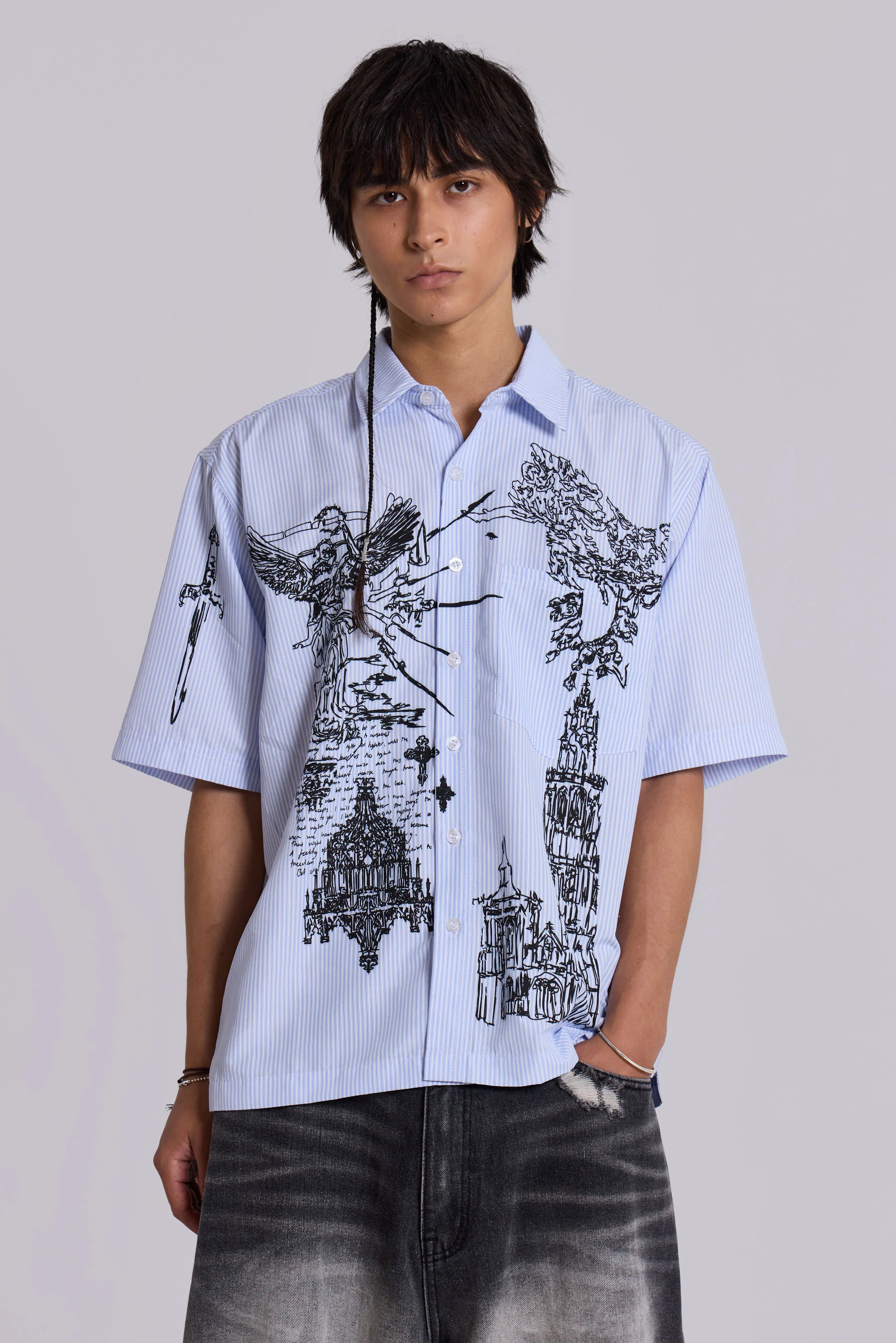 Sketch Pinstripe Shirt - Image 10