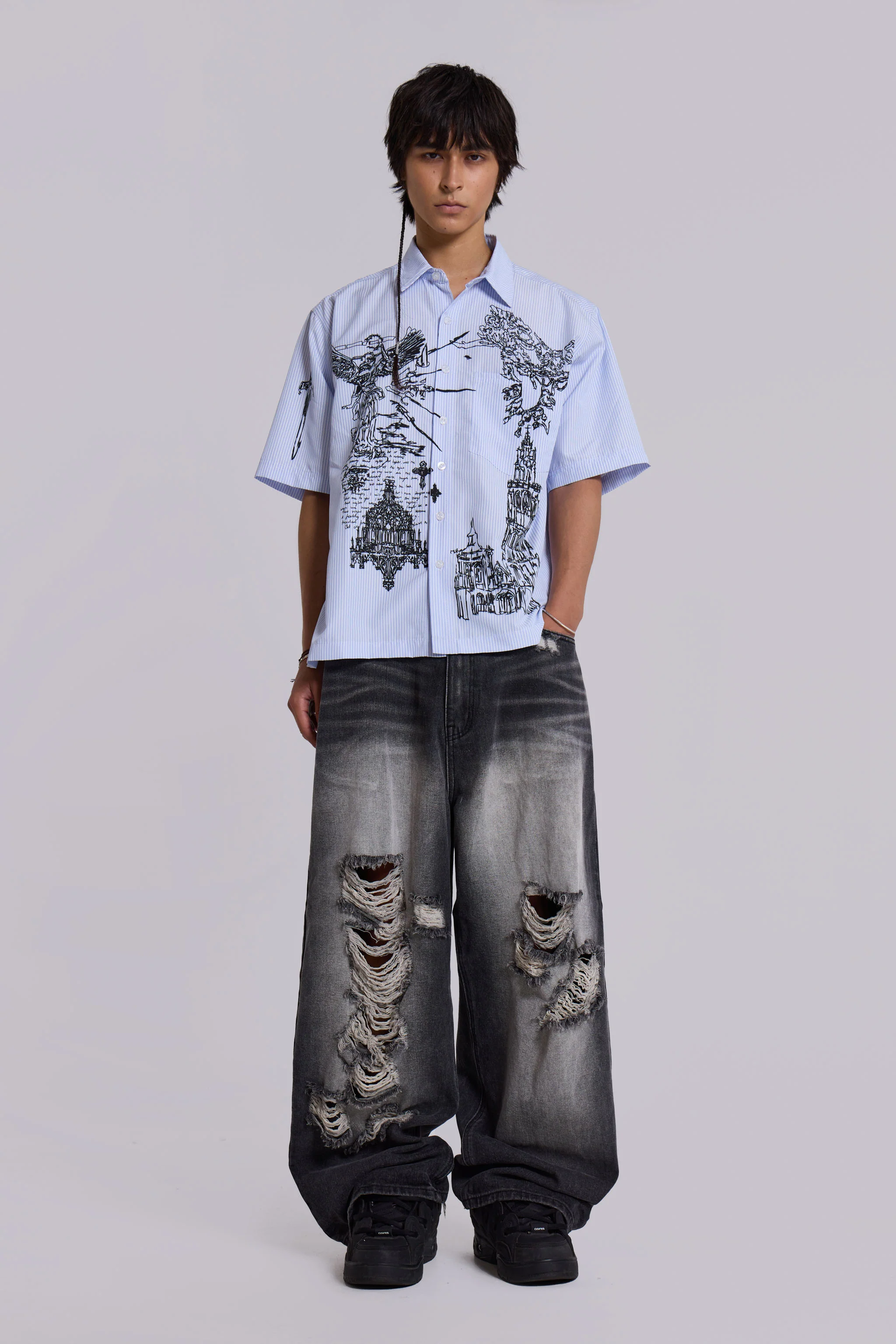 Sketch Pinstripe Shirt - Image 4