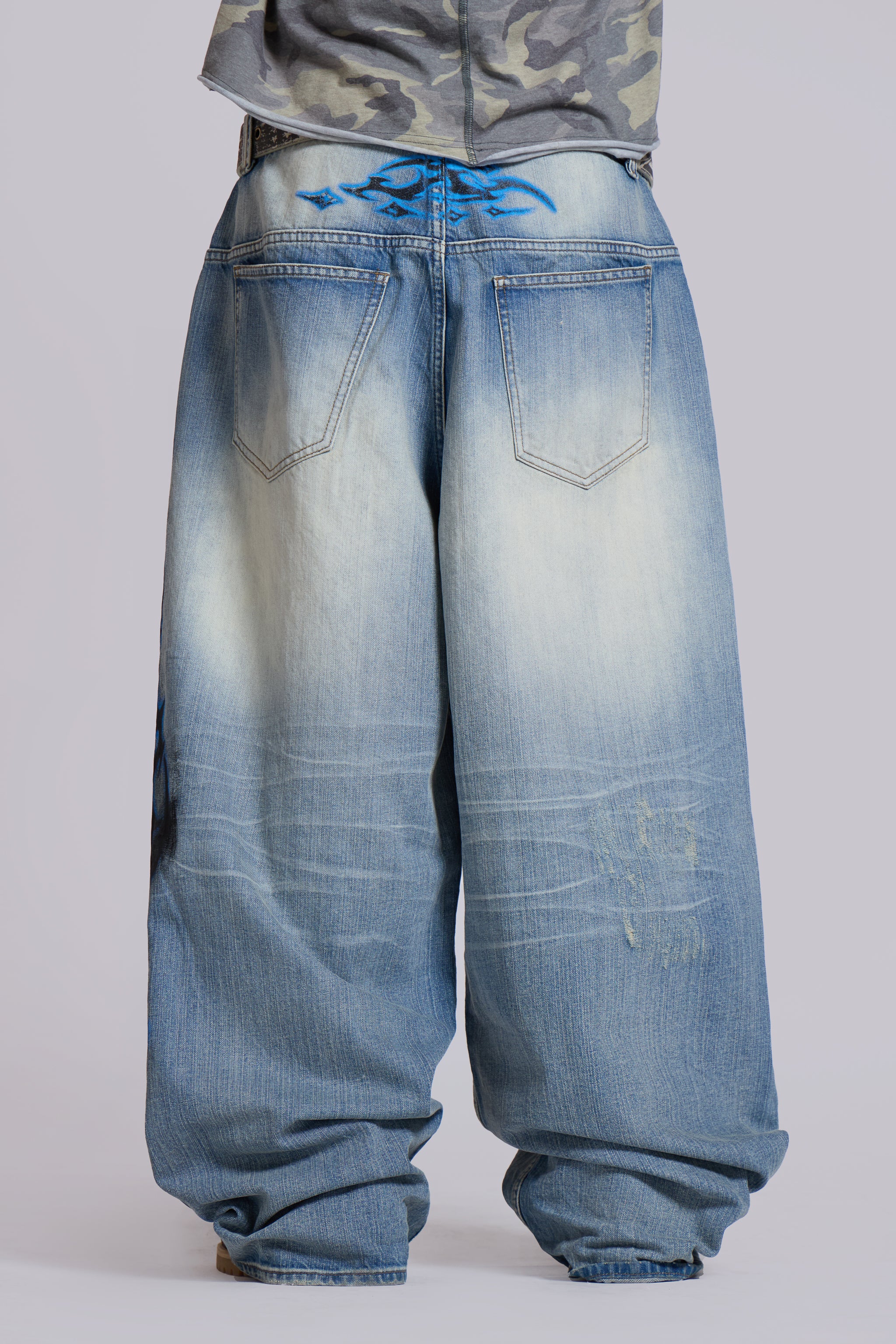 Light Wash Spike Airbrush XL Colossus Jeans - Image 5