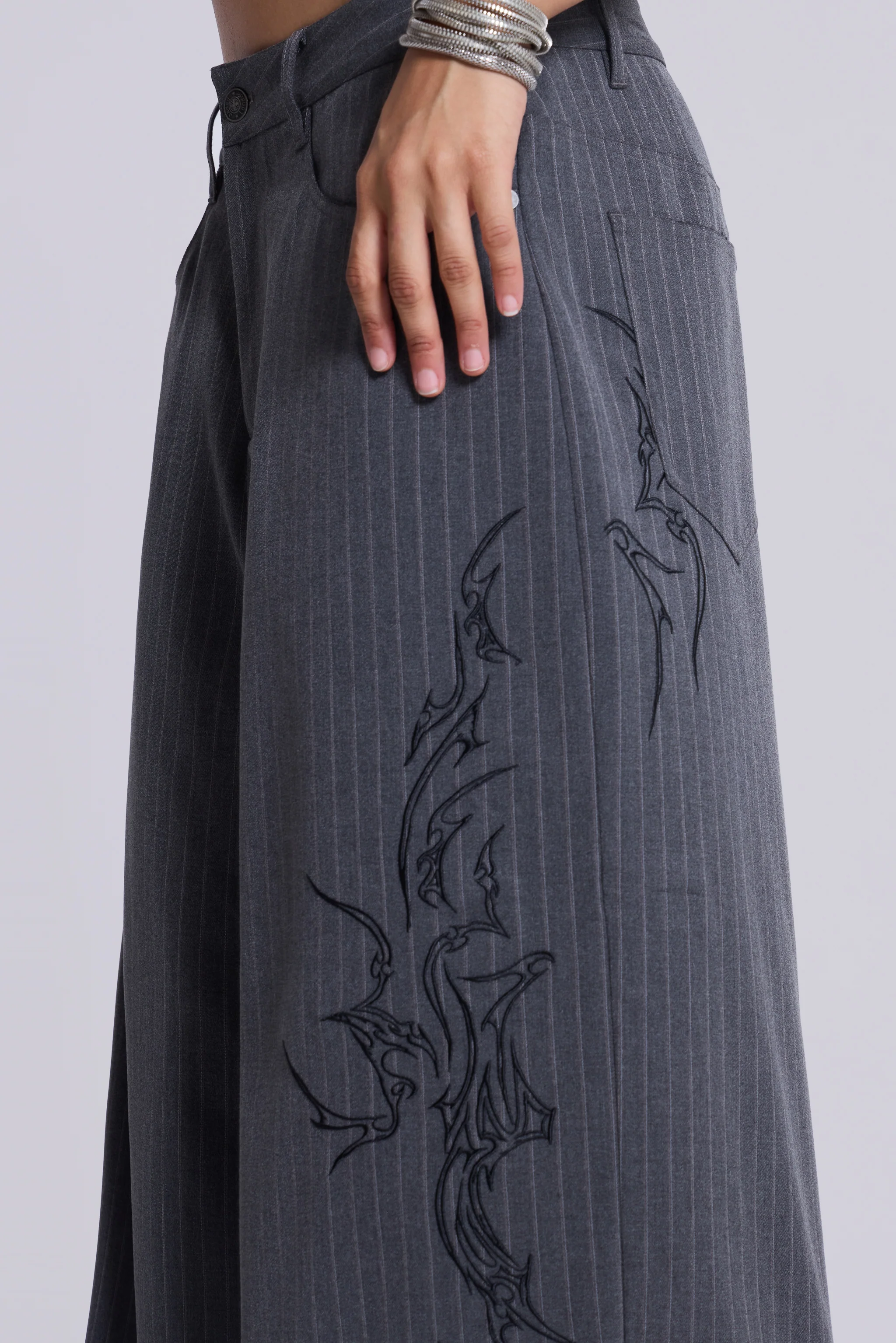 Tattoo Pinstripe Goliath Suit Pants - Image 4