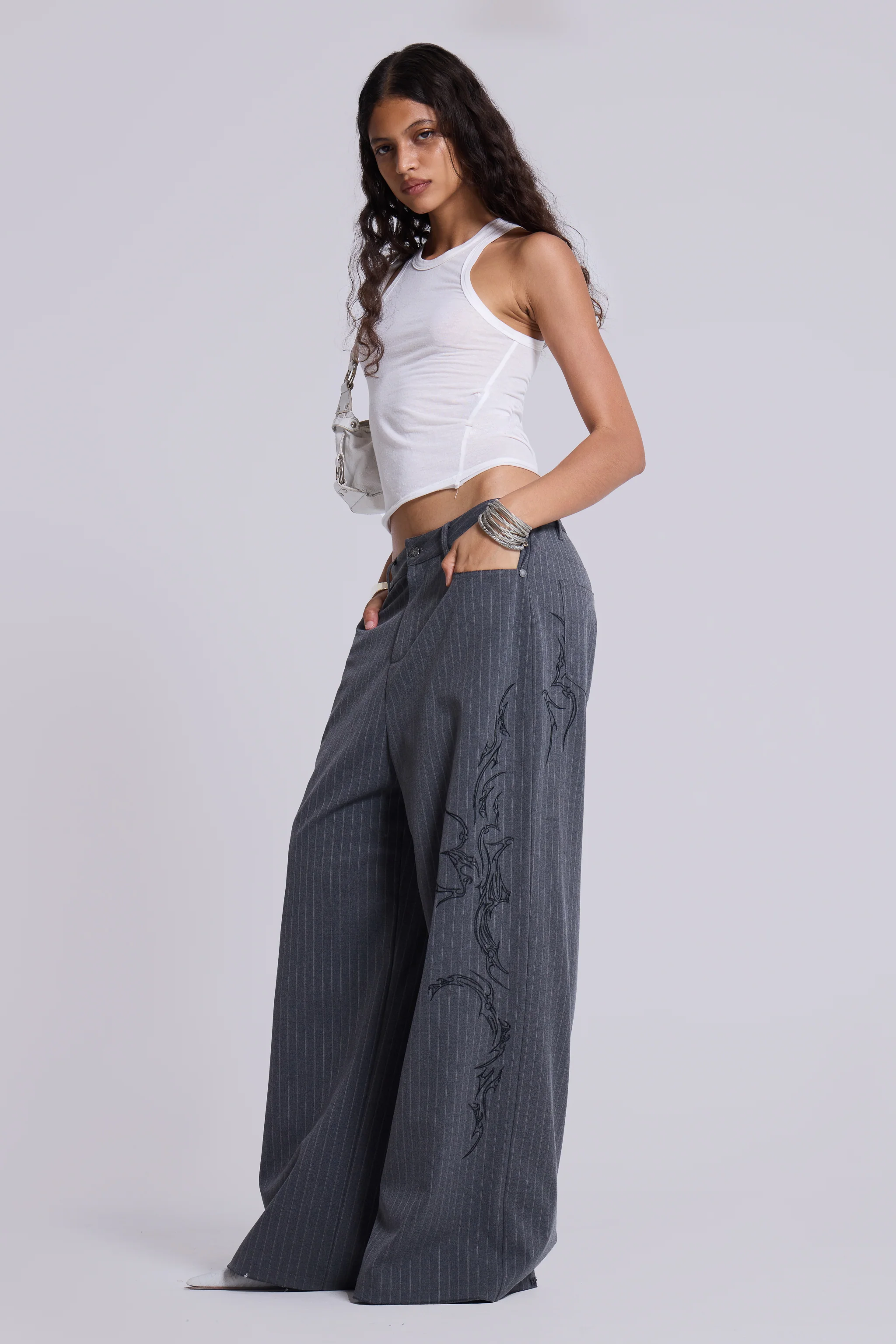 Tattoo Pinstripe Goliath Suit Pants - Image 6