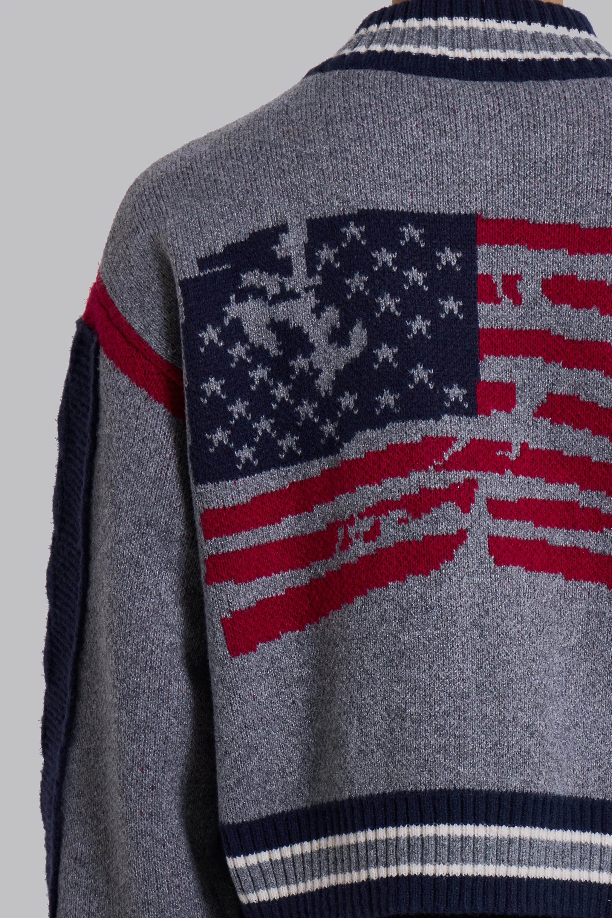 Team USA Studded Knitted Bomber Jacket - Image 4