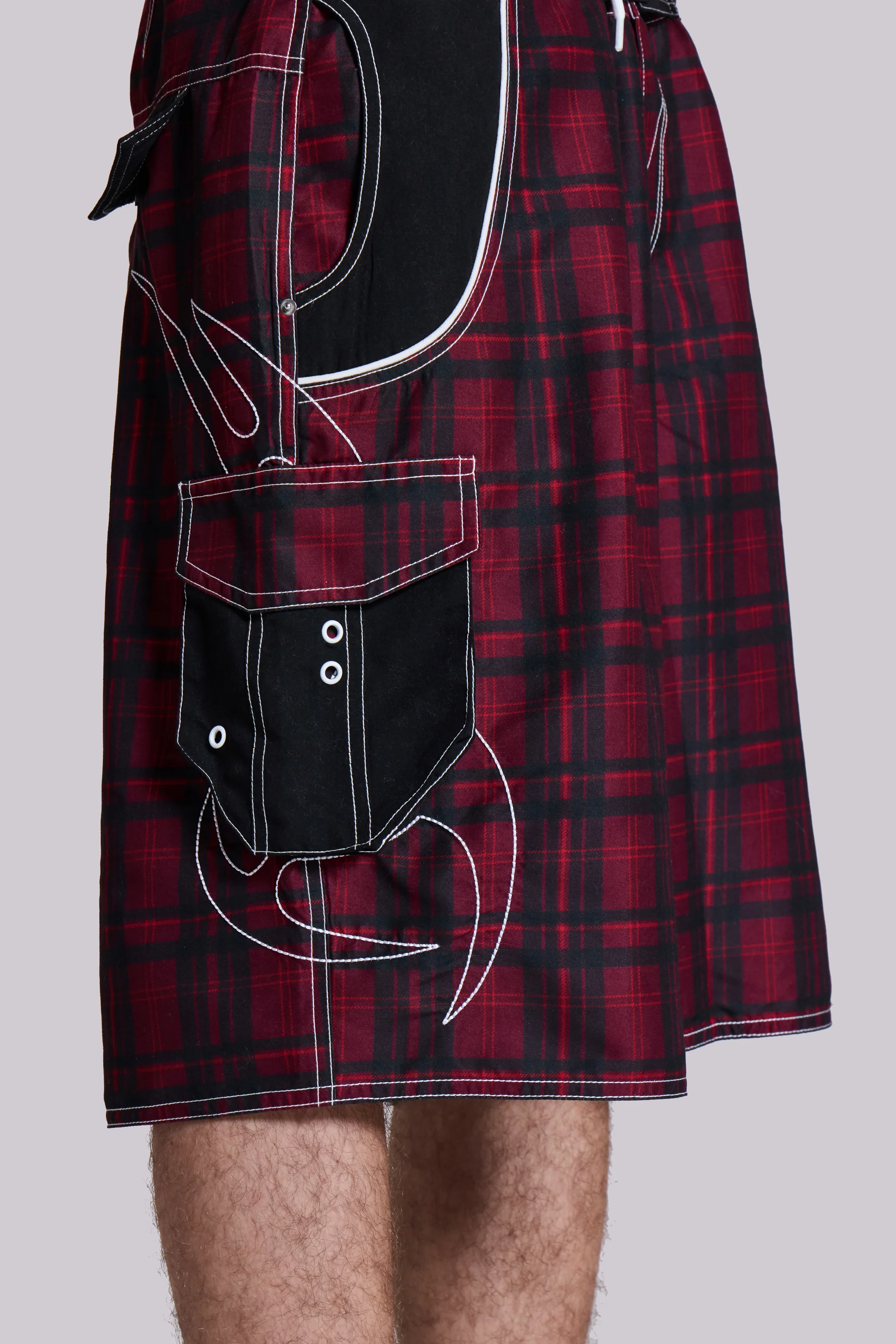 Tribal Check Board Shorts - Image 7