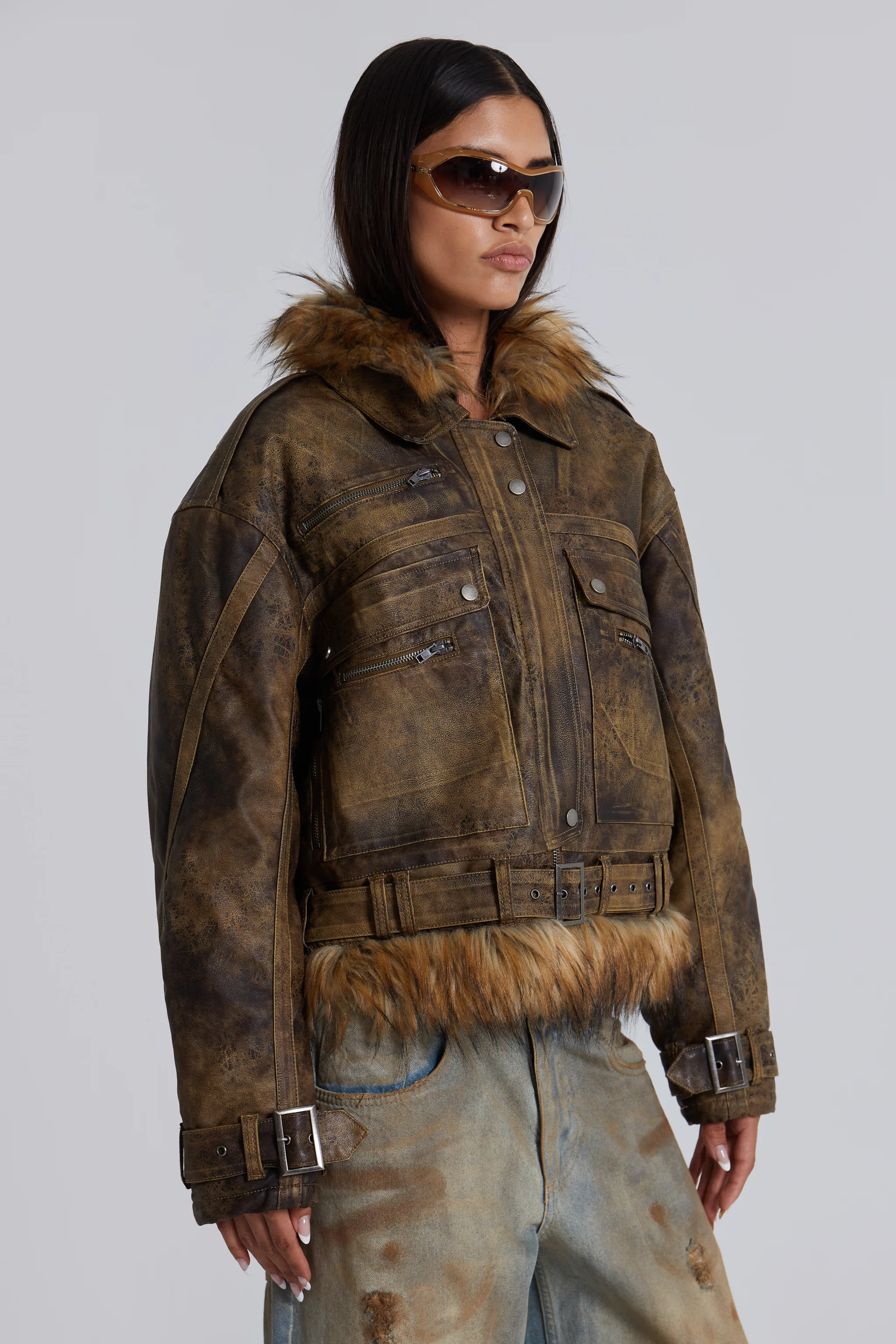 Vaca Faux Leather Jacket - Image 3