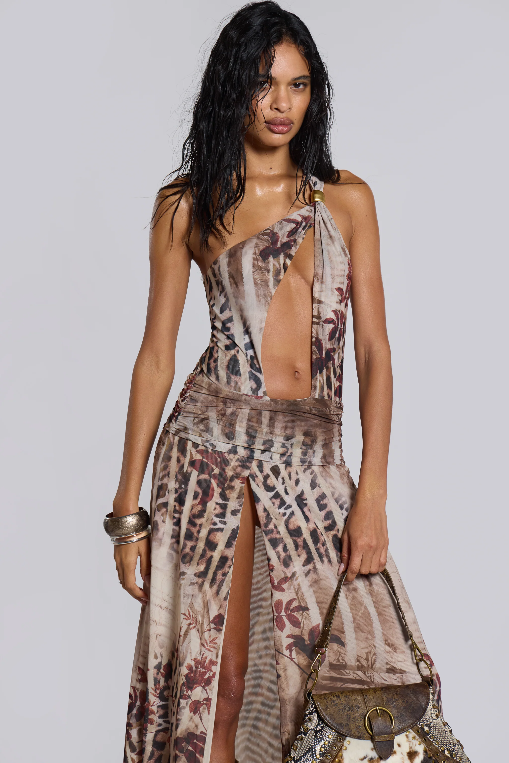 Valentina Asymmetric Cut Out Maxi Dress - Image 4