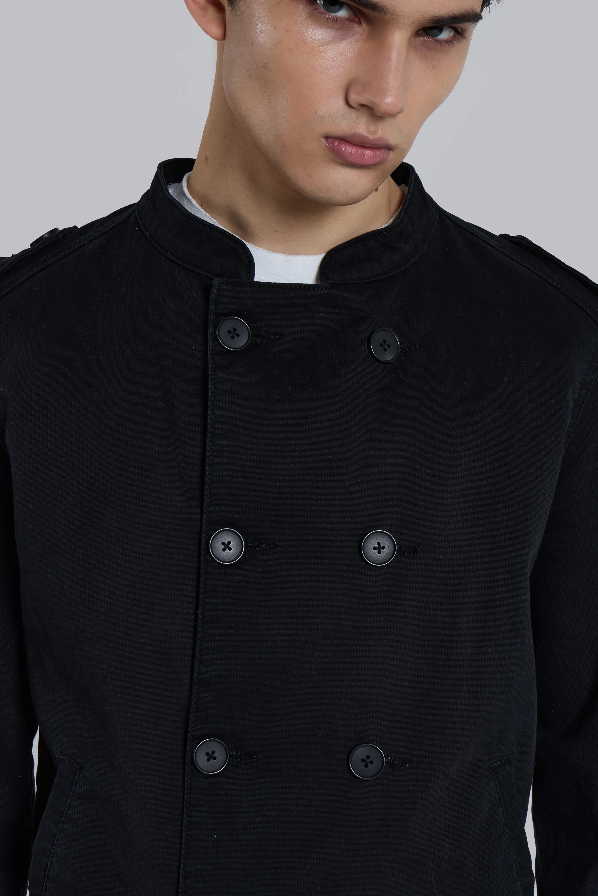 Violin Double Breasted Military Jacket - Image 6