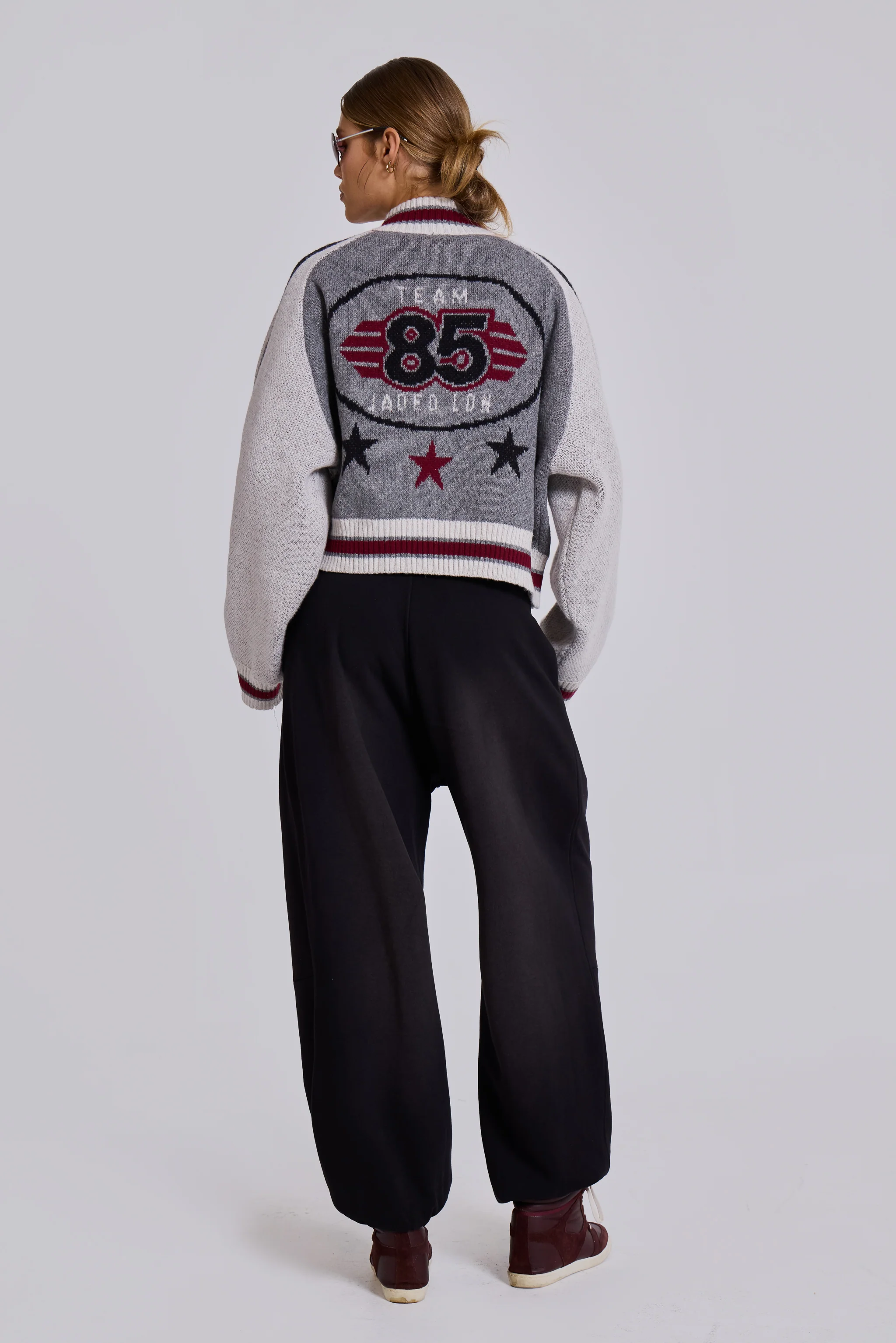 Black Cuffed Baggy Monster Joggers - Image 3