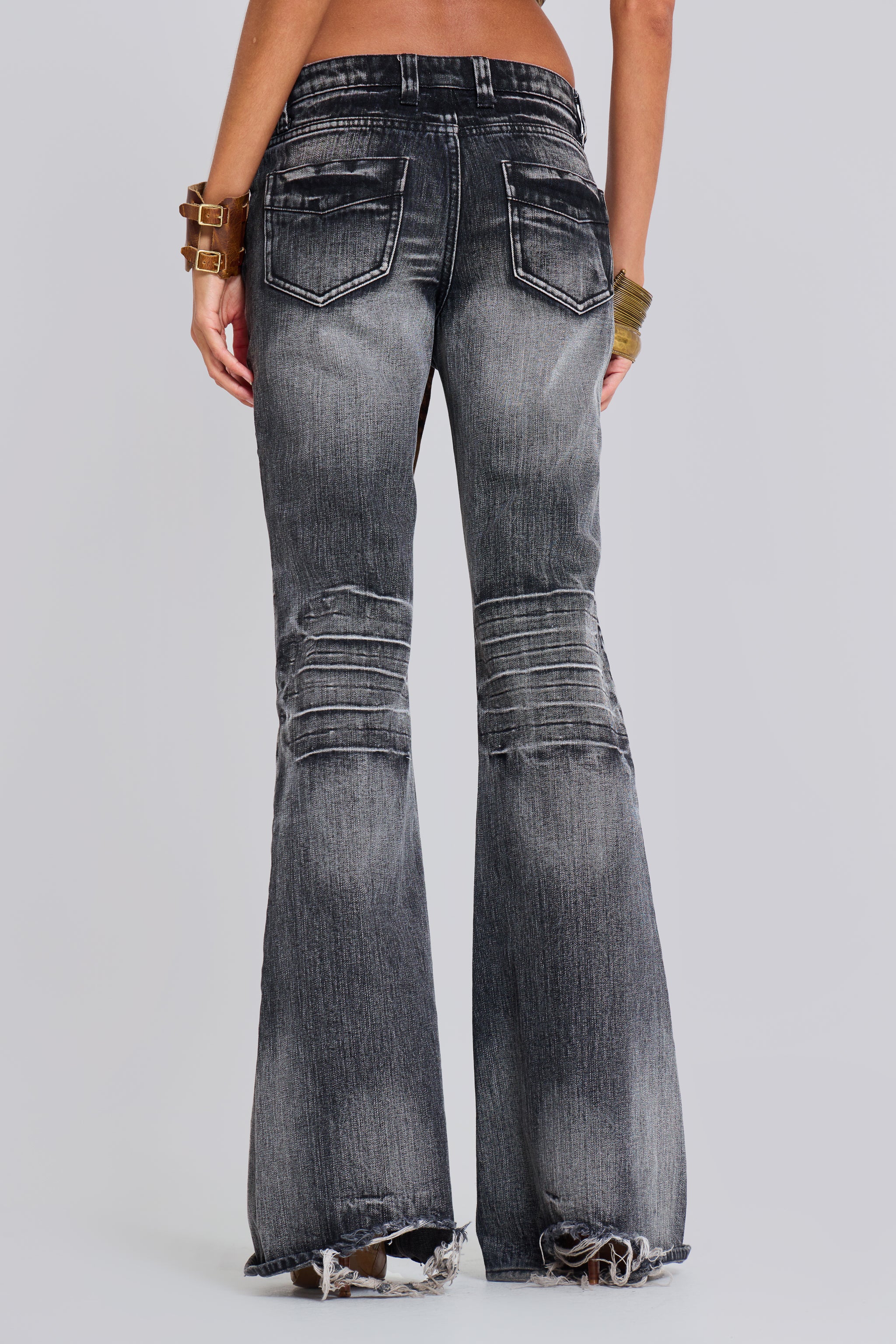 Washed Black Drift Bootcut Jeans - Image 10
