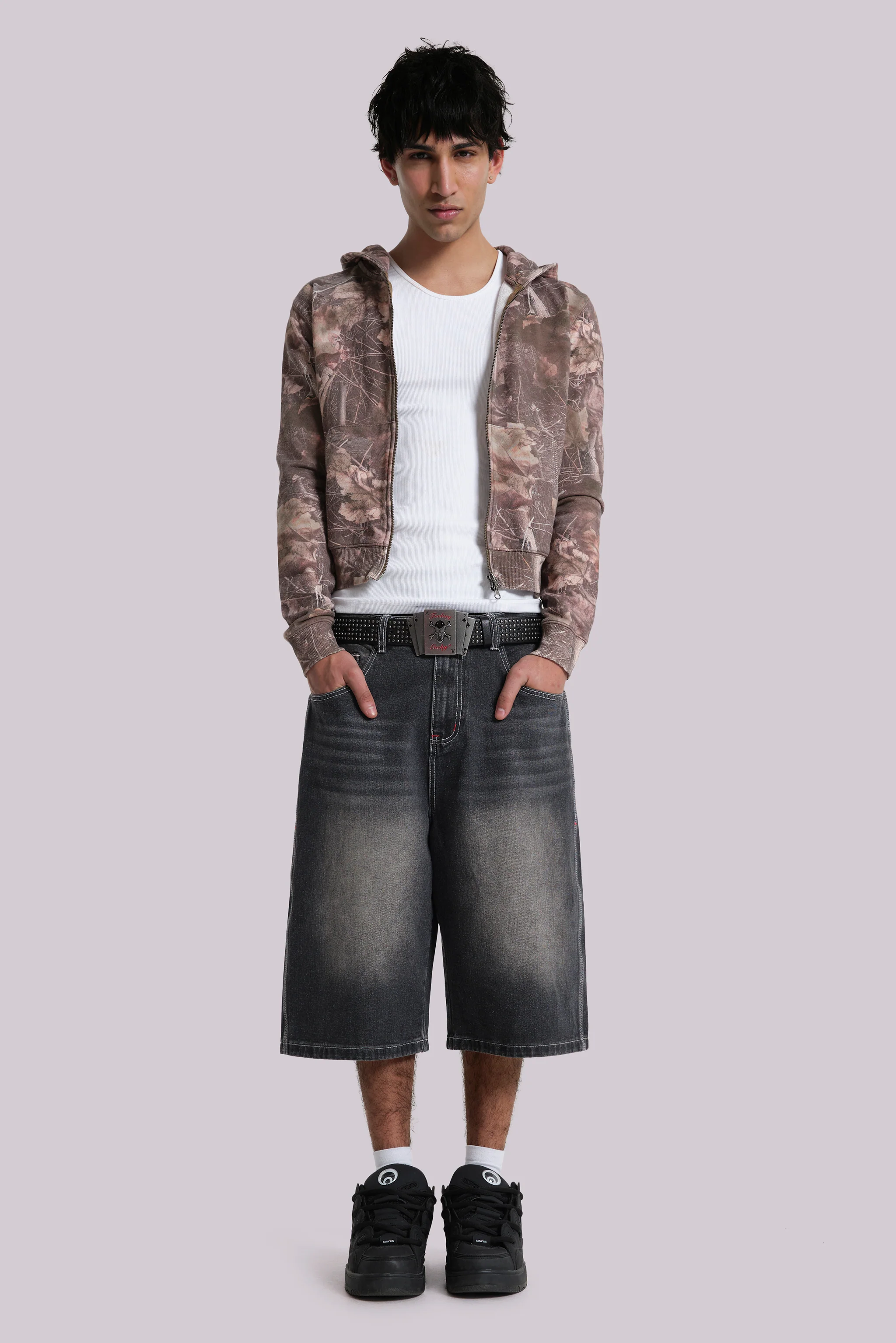 Washed Black Jumbo Jorts - Image 3